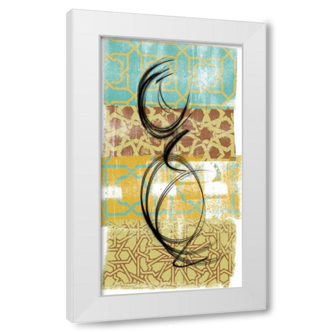 Rhythmic Motion II White Modern Wood Framed Art Print by Saunders, Alonzo