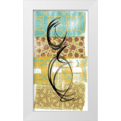 Rhythmic Motion II White Modern Wood Framed Art Print by Saunders, Alonzo