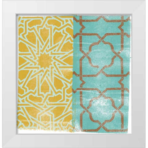 Moorish Study I White Modern Wood Framed Art Print by Saunders, Alonzo