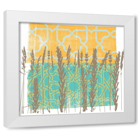 Along the Fence II White Modern Wood Framed Art Print by Saunders, Alonzo
