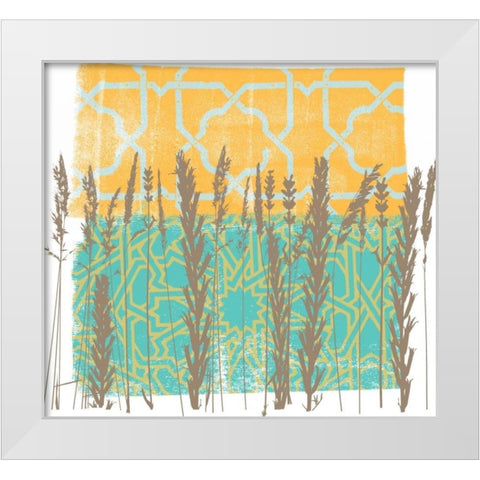 Along the Fence II White Modern Wood Framed Art Print by Saunders, Alonzo