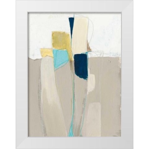 Subset II White Modern Wood Framed Art Print by Vess, June Erica