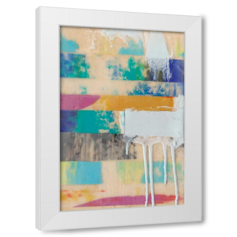 Vibrant Layers II White Modern Wood Framed Art Print by Goldberger, Jennifer