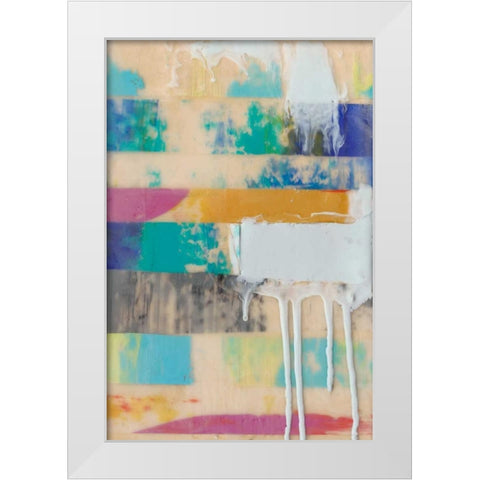 Vibrant Layers II White Modern Wood Framed Art Print by Goldberger, Jennifer