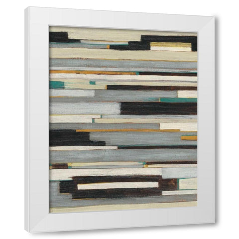 Textile Ratio I White Modern Wood Framed Art Print by Vess, June Erica