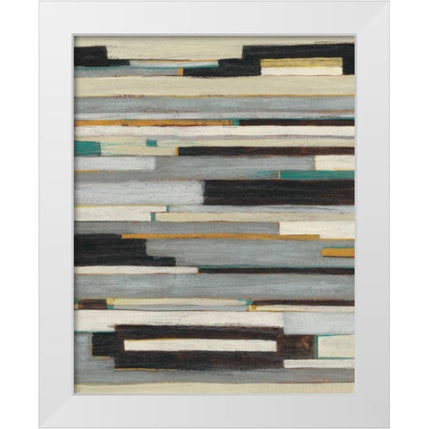 Textile Ratio I White Modern Wood Framed Art Print by Vess, June Erica