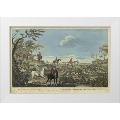 The Thrill of the Chase III White Modern Wood Framed Art Print by Unknown