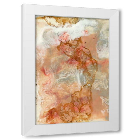 Coral Lace I White Modern Wood Framed Art Print by Goldberger, Jennifer