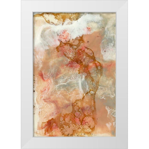 Coral Lace I White Modern Wood Framed Art Print by Goldberger, Jennifer