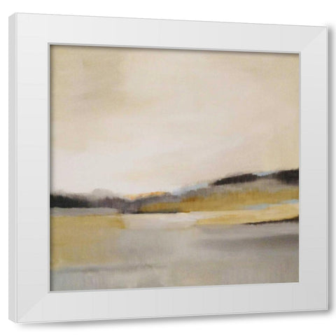 Morning Beach White Modern Wood Framed Art Print by Jerry, Alison
