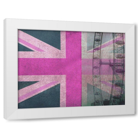 The London Eye White Modern Wood Framed Art Print by Jerry, Alison