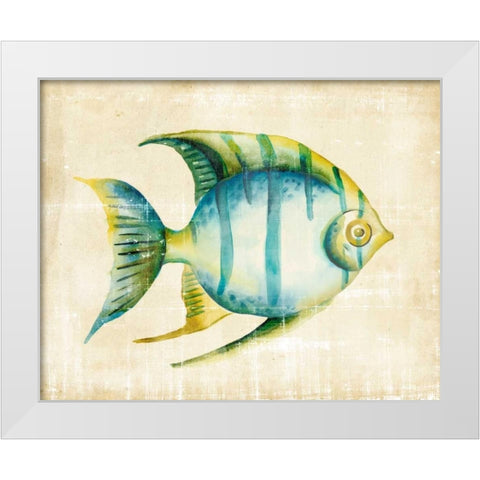 Aquarium Fish I White Modern Wood Framed Art Print by Zarris, Chariklia