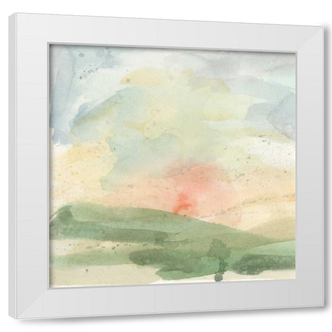 Setting Sun II White Modern Wood Framed Art Print by Meagher, Megan