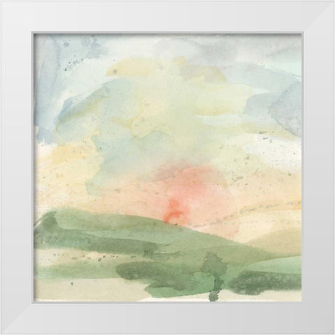Setting Sun II White Modern Wood Framed Art Print by Meagher, Megan