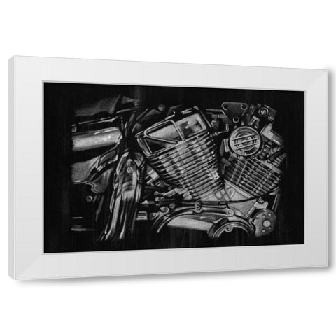 Polished Chrome I White Modern Wood Framed Art Print by Harper, Ethan