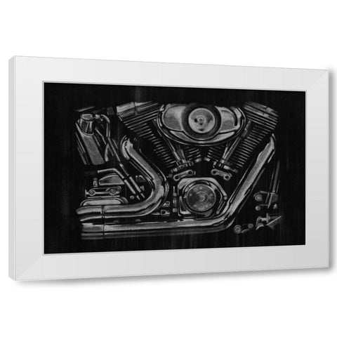 Polished Chrome II White Modern Wood Framed Art Print by Harper, Ethan