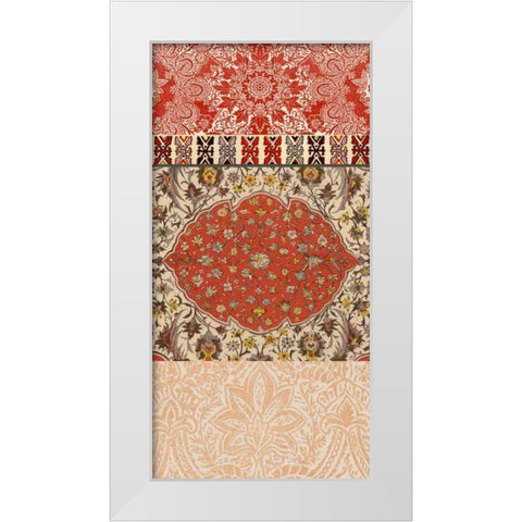 Bohemian Tapestry II White Modern Wood Framed Art Print by Vision Studio