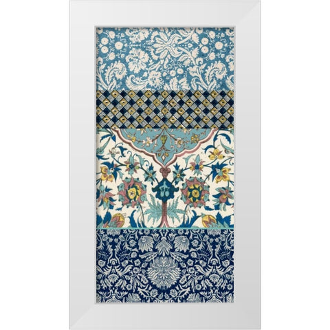 Bohemian Tapestry IV White Modern Wood Framed Art Print by Vision Studio