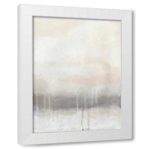 Horizon Strata I White Modern Wood Framed Art Print by Vess, June Erica
