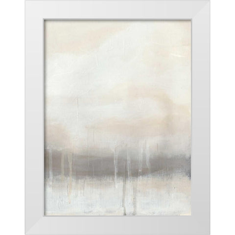 Horizon Strata I White Modern Wood Framed Art Print by Vess, June Erica