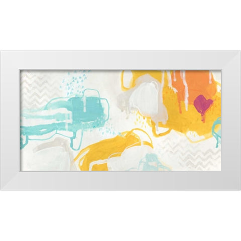 Playful Color II White Modern Wood Framed Art Print by Vess, June Erica