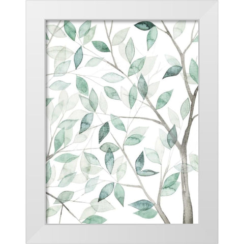 Leaf Lace II White Modern Wood Framed Art Print by Popp, Grace