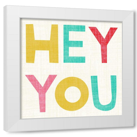 Hi You II White Modern Wood Framed Art Print by Zarris, Chariklia