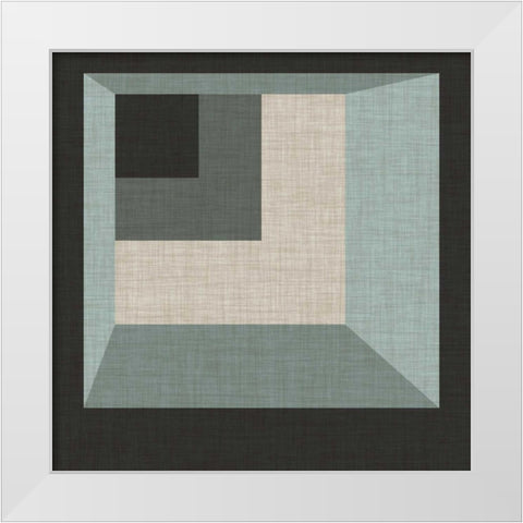 Geometric Perspective I White Modern Wood Framed Art Print by Vess, June Erica