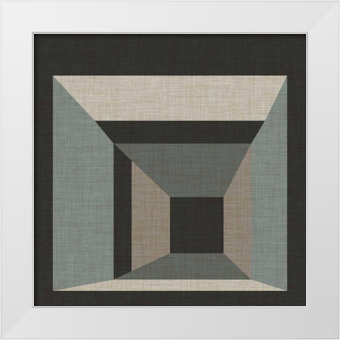 Geometric Perspective III White Modern Wood Framed Art Print by Vess, June Erica