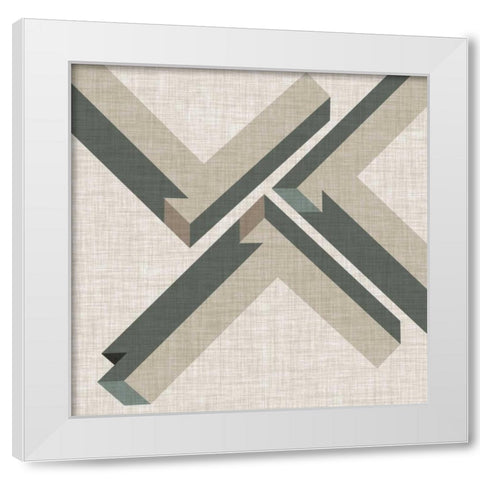Geometric Perspective IV White Modern Wood Framed Art Print by Vess, June Erica