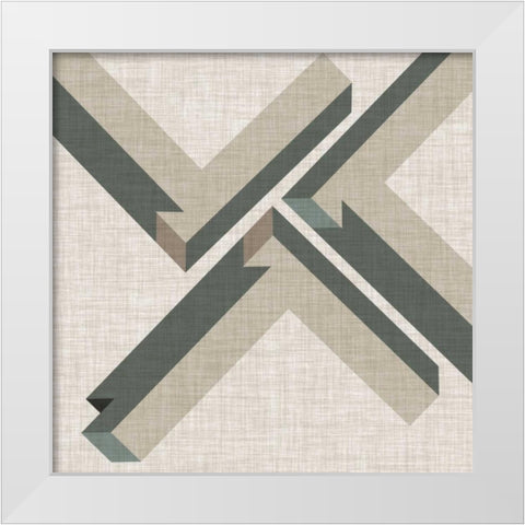 Geometric Perspective IV White Modern Wood Framed Art Print by Vess, June Erica