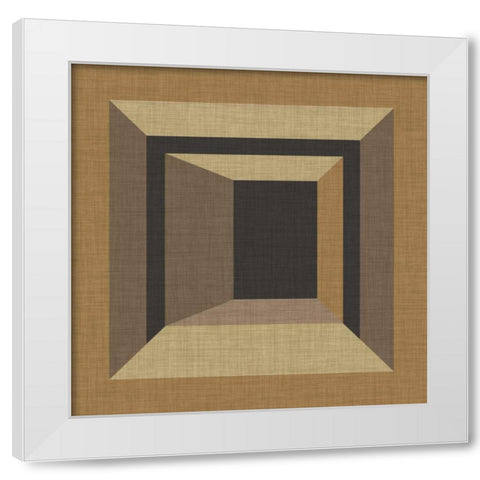 Geometric Perspective VII White Modern Wood Framed Art Print by Vess, June Erica