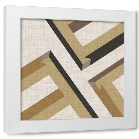 Geometric Perspective VIII White Modern Wood Framed Art Print by Vess, June Erica