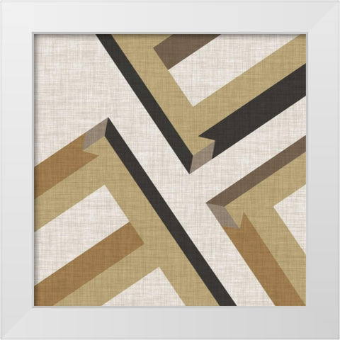 Geometric Perspective VIII White Modern Wood Framed Art Print by Vess, June Erica