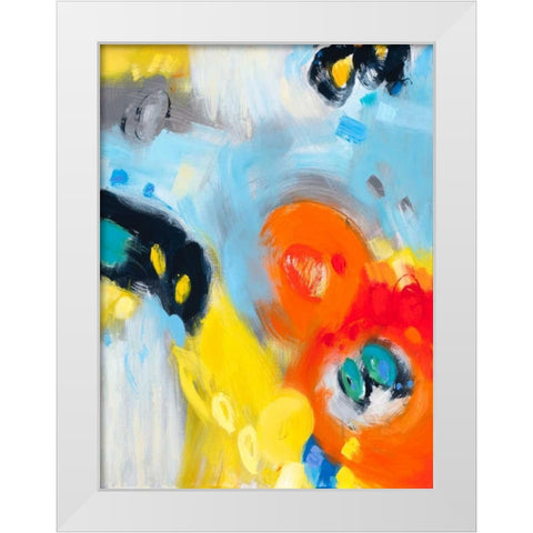 In the Loop II White Modern Wood Framed Art Print by Bothne, Janet