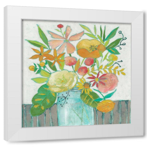 Homestead Floral I White Modern Wood Framed Art Print by Zarris, Chariklia