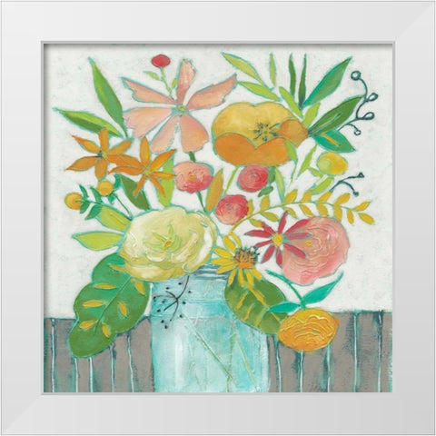 Homestead Floral I White Modern Wood Framed Art Print by Zarris, Chariklia