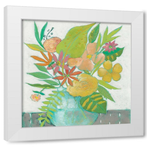 Homestead Floral II White Modern Wood Framed Art Print by Zarris, Chariklia