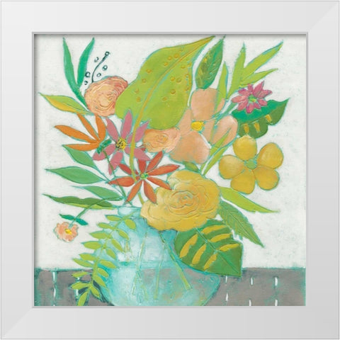 Homestead Floral II White Modern Wood Framed Art Print by Zarris, Chariklia