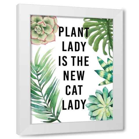 Plant Love I White Modern Wood Framed Art Print by Studio W
