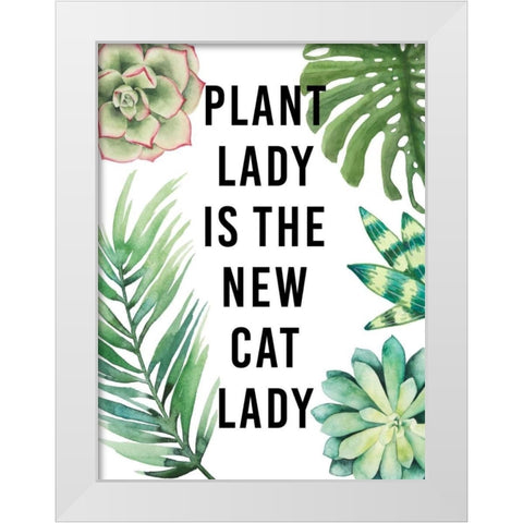Plant Love I White Modern Wood Framed Art Print by Studio W