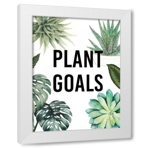 Plant Love II White Modern Wood Framed Art Print by Studio W