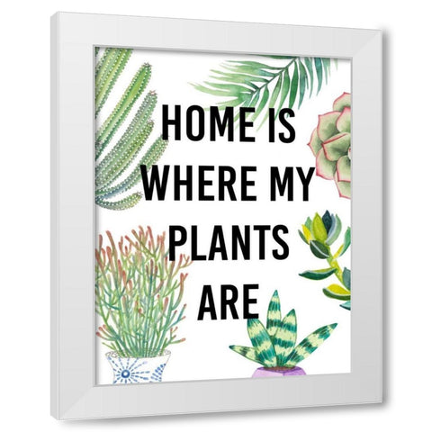 Plant Love VI White Modern Wood Framed Art Print by Studio W