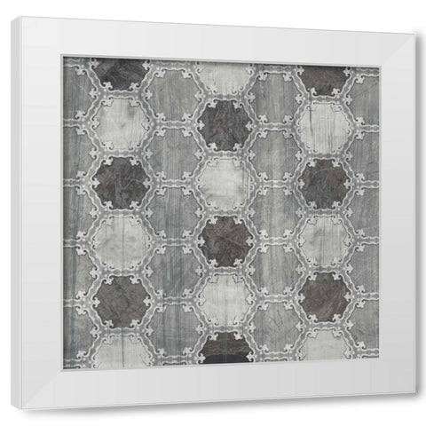 Boho Luxe Tile IV White Modern Wood Framed Art Print by Vess, June Erica