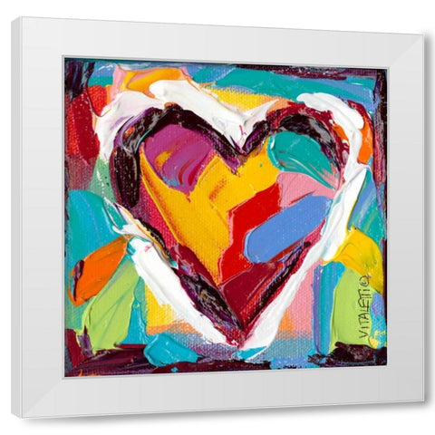 Colorful Expressions II White Modern Wood Framed Art Print by Vitaletti, Carolee