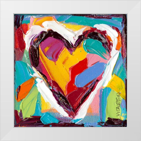 Colorful Expressions II White Modern Wood Framed Art Print by Vitaletti, Carolee