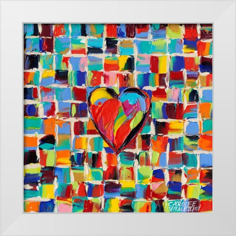 Love of Color I White Modern Wood Framed Art Print by Vitaletti, Carolee