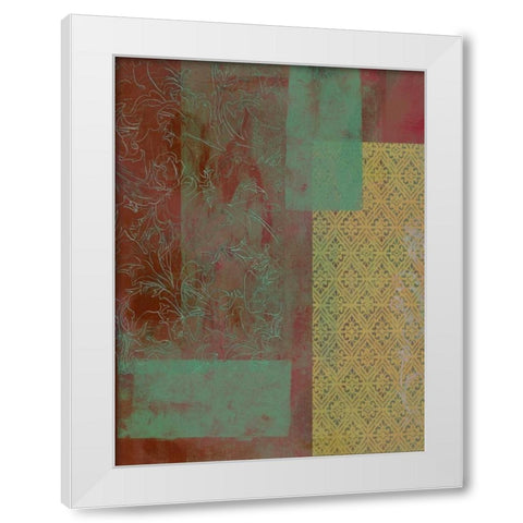 Brocade Tapestry II White Modern Wood Framed Art Print by McCavitt, Naomi