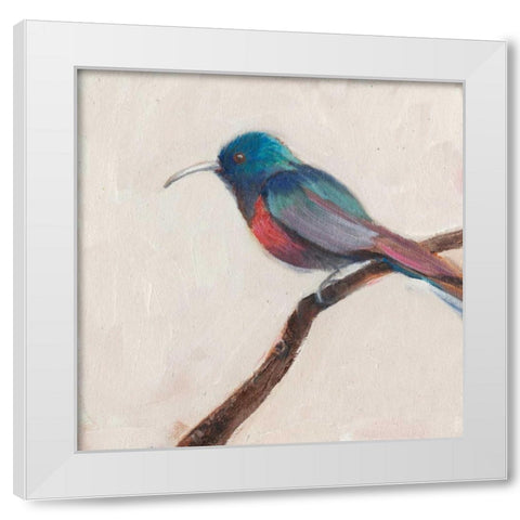 Bird Profile I White Modern Wood Framed Art Print by Iafrate, Sandra