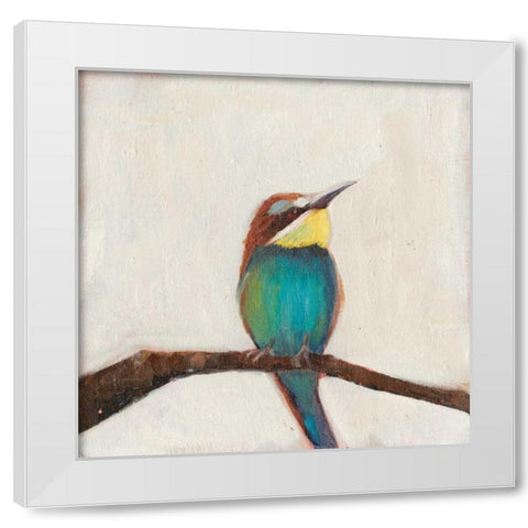 Bird Profile II White Modern Wood Framed Art Print by Iafrate, Sandra